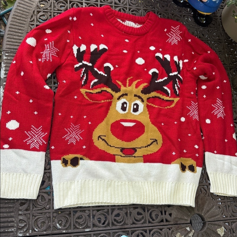 Ugly Christmas sweater Rudolph the Red Nosed Reindeer Holiday Sweater. Size S